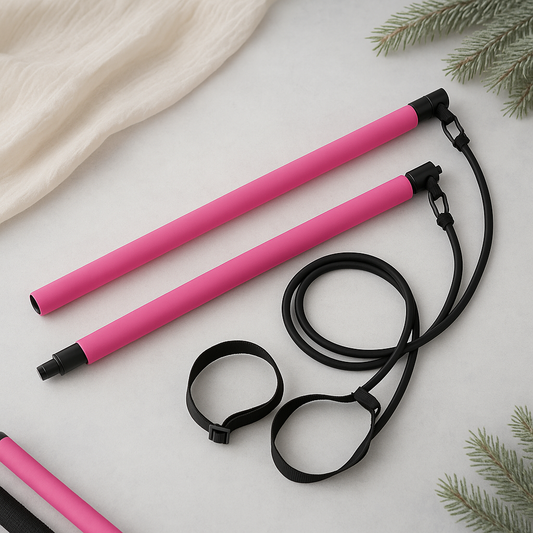 Pilates Squat Resistance Bar with Bands